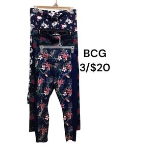 3/$25 BCG WOMENS SIZE LARGE LEGGINGS WORKOUT PANTS ATHLETIC PANTS